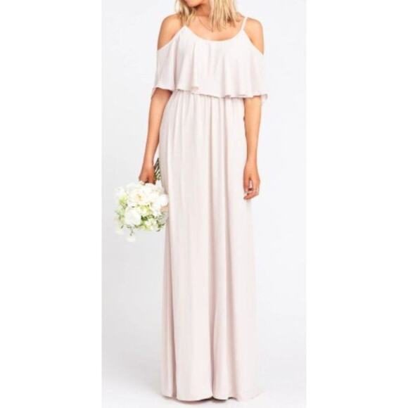 Show Me Your Mumu Dress‎ Womens Cream Sleeveless Rebecca Ruffle Maxi Small New - Picture 1 of 10